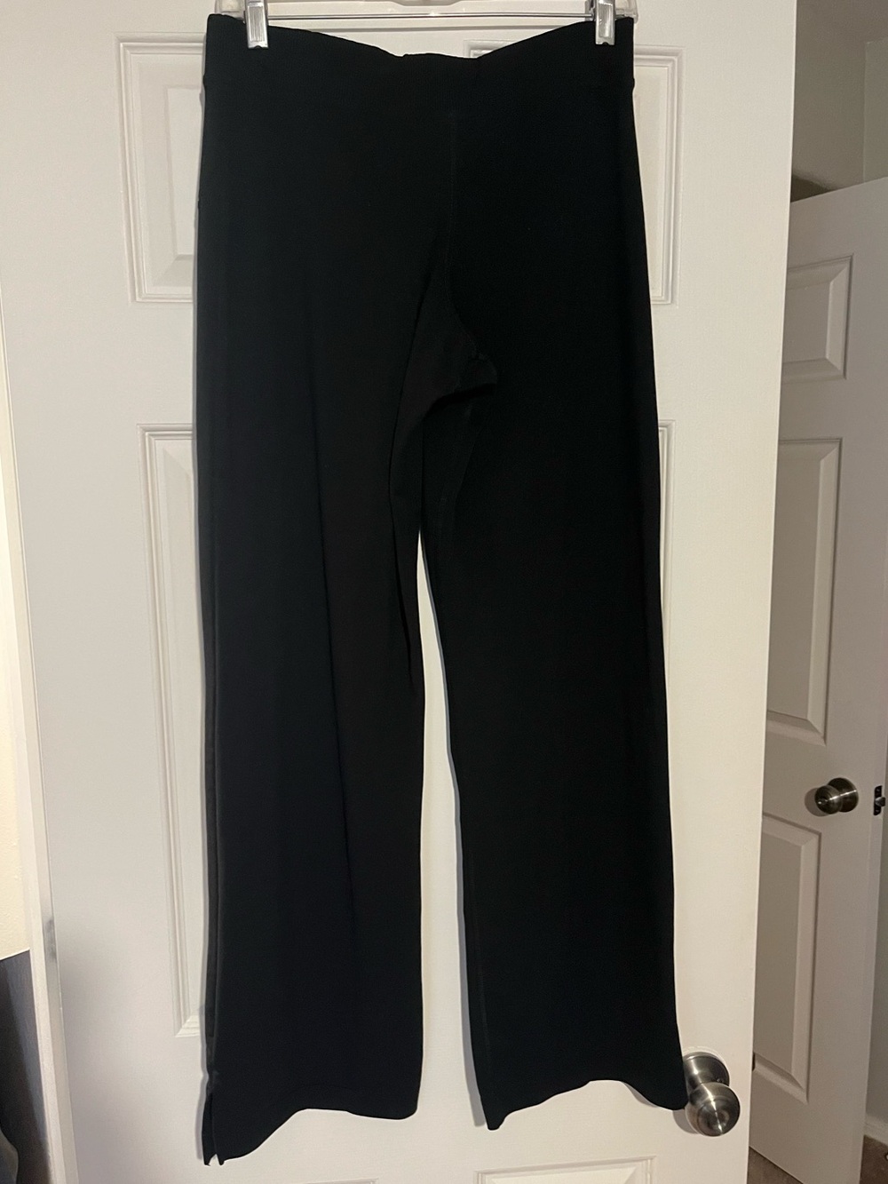 adidas Black Wide-Leg Stretch Pants - Picture 2 of 3